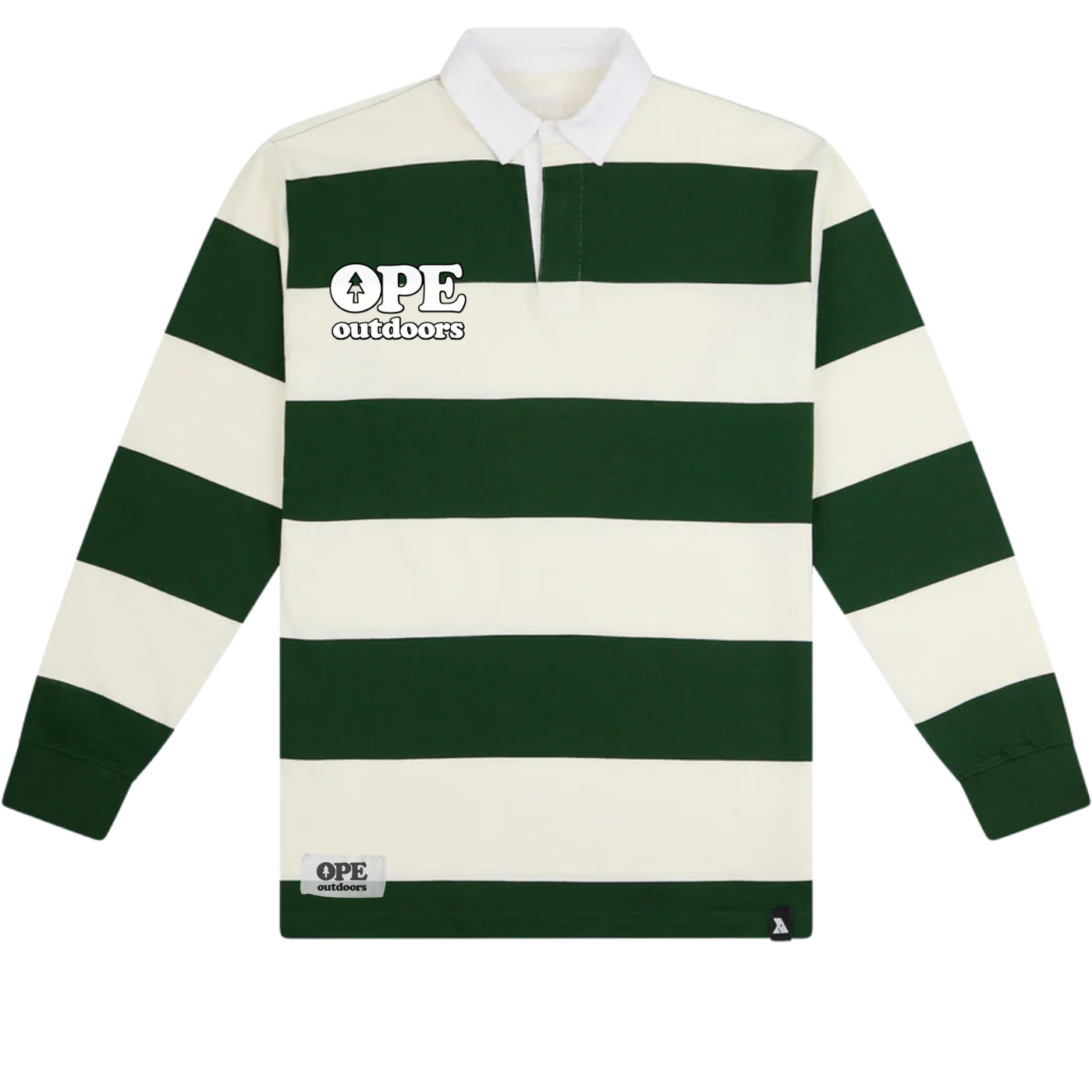 Ope Outdoors Natural/Forest Rugby Stripe Jersey
