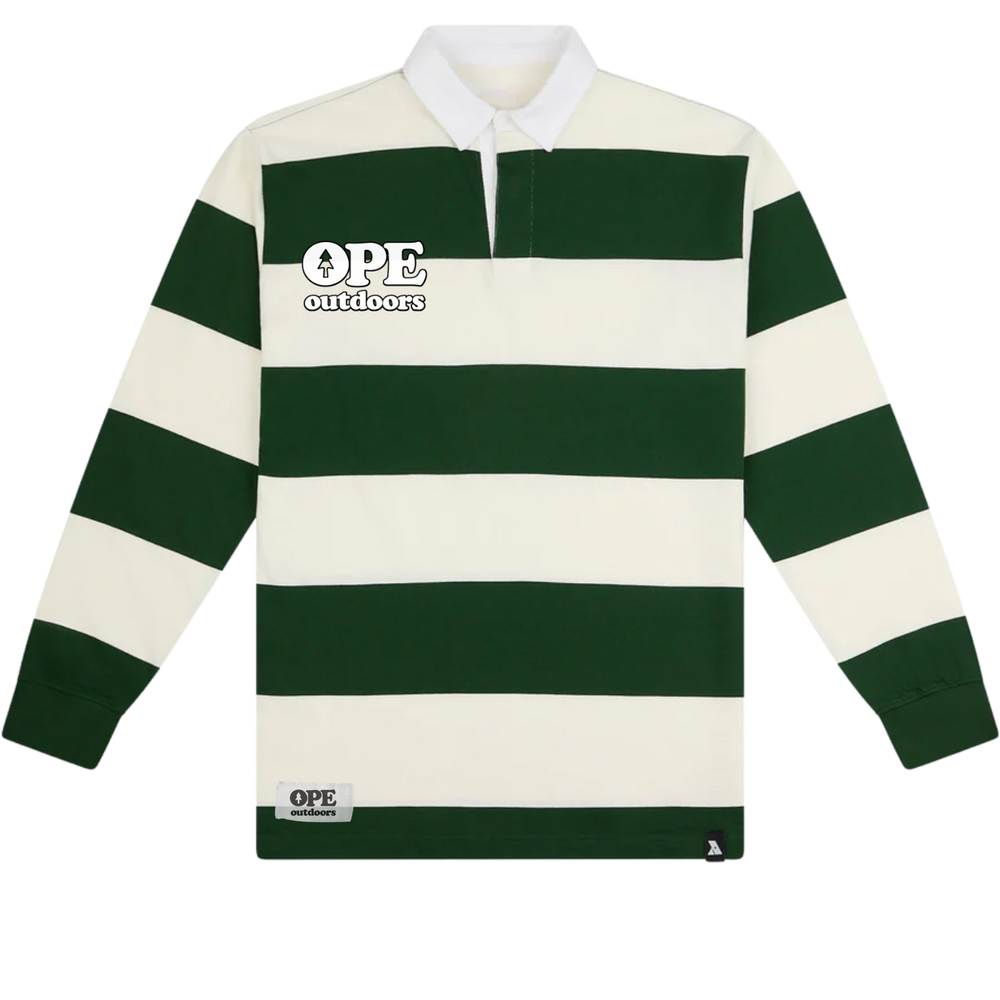 Ope Outdoors Natural/Forest Rugby Stripe Jersey