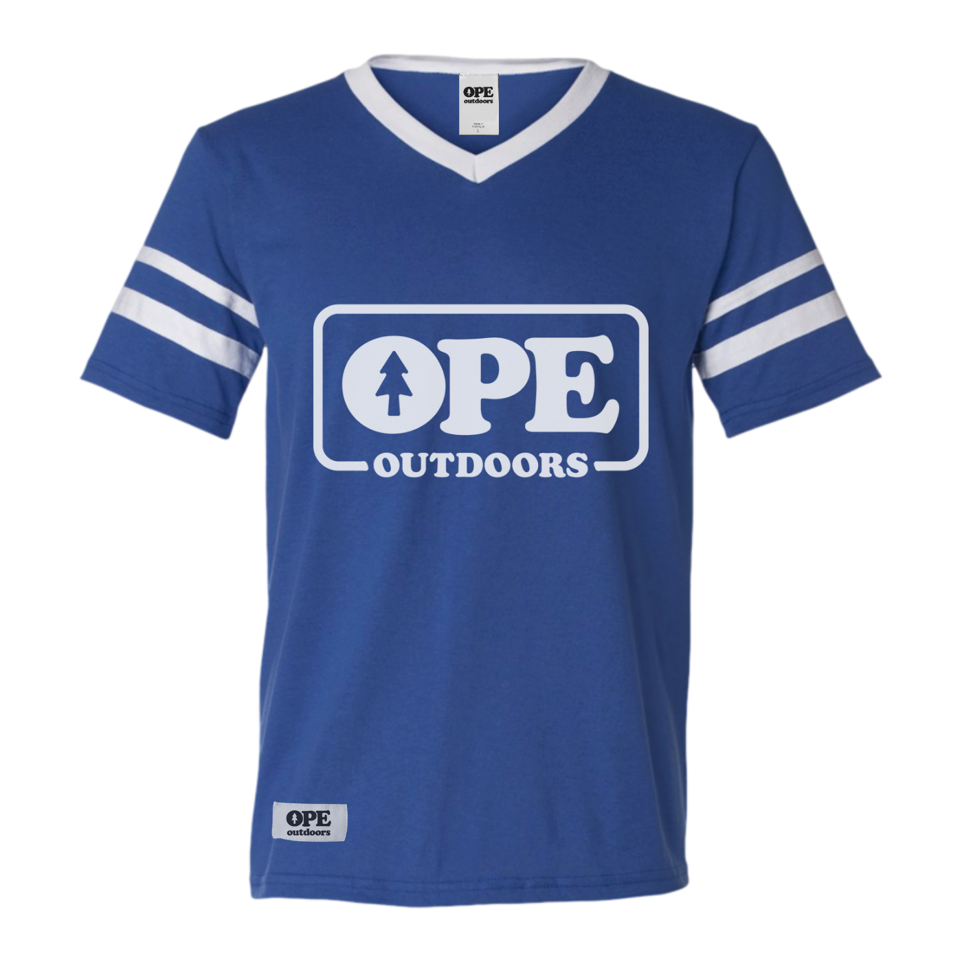 V-Neck Striped Sleeves Ope Outdoors Jersey