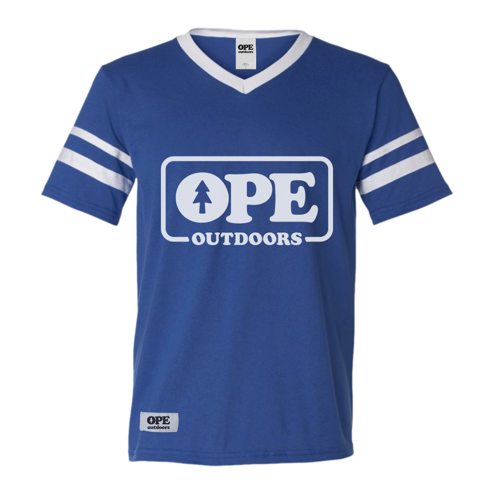 V-Neck Striped Sleeves Ope Outdoors Jersey