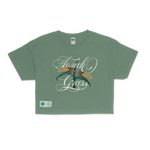 Ope x Grown - Cicada Cheers Crop Tee (Sage)