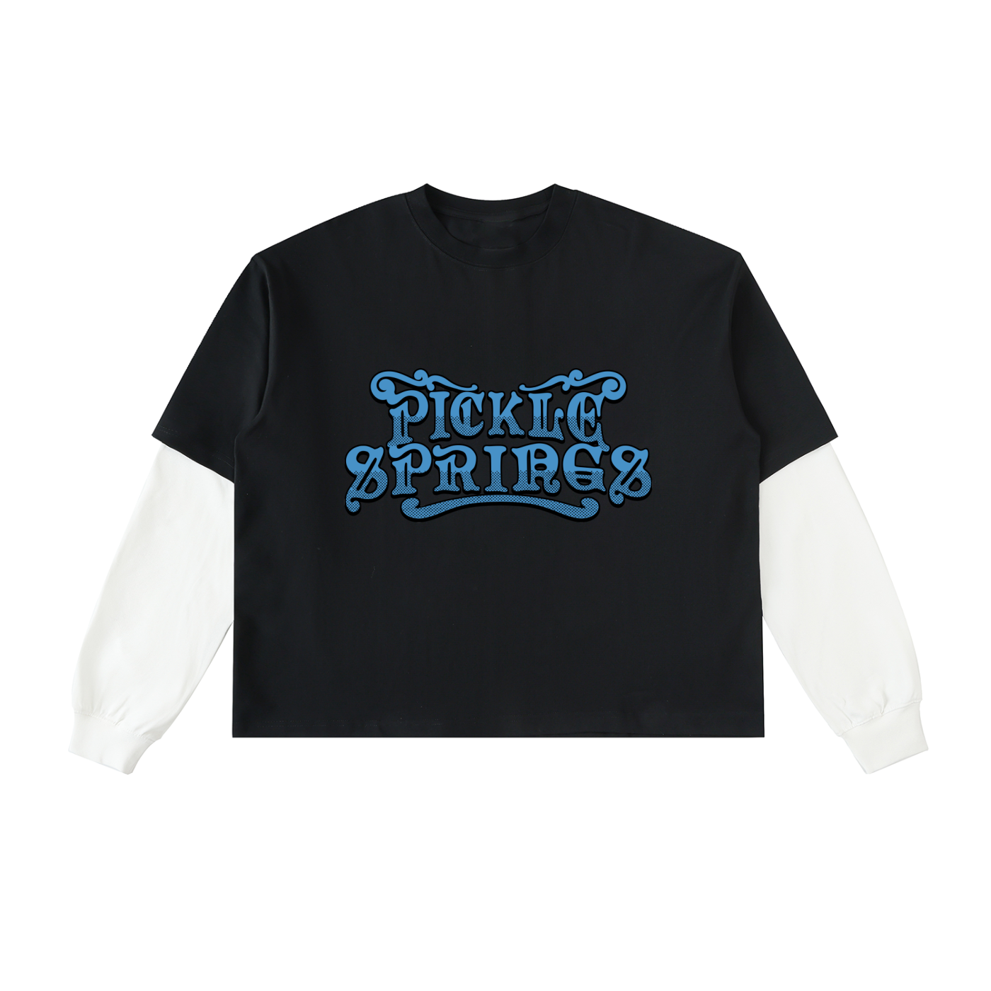 Pickle Springs Layered Contrast Sleeve T-Shirt