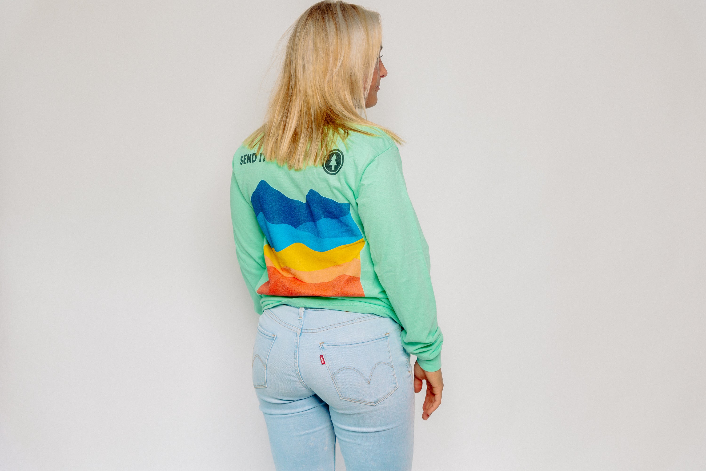 Send It Long Sleeve T Shirt (Island Reef)