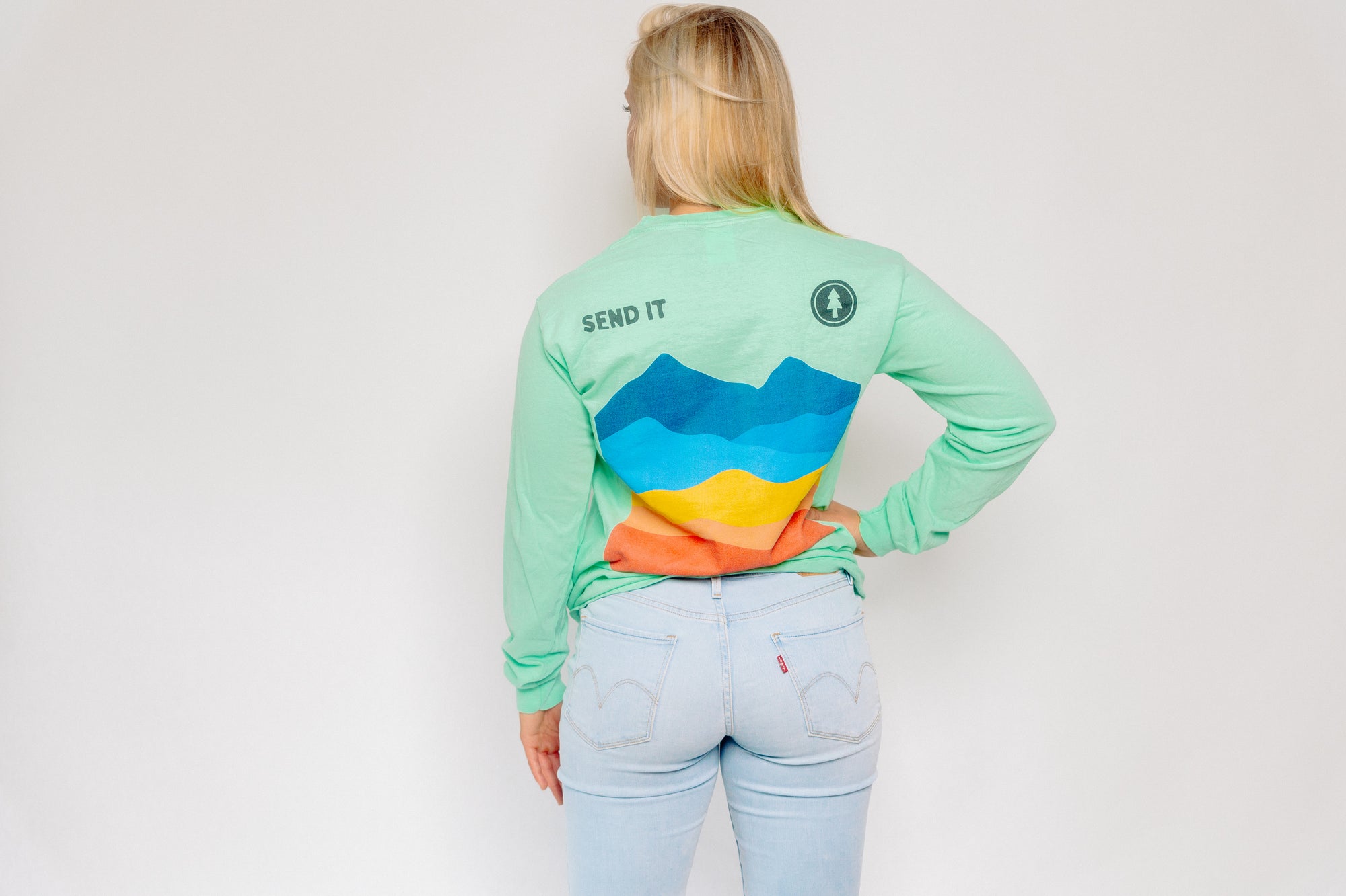 Send It Long Sleeve T Shirt (Island Reef)